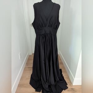 Lenovia Black Formal Dress  With Pockets 4XL